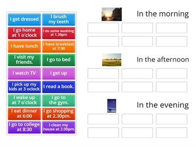 ESOL Daily routine - 1st person 