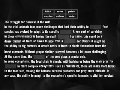 11Adv, Term 2, Exam Vocabulary: Environment