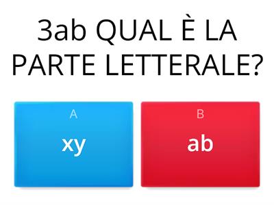 ALGEBRA: LE PARTI DEL IL MONOMIO