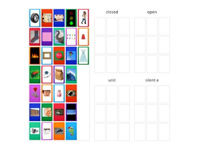 6.1 Picture sort  closed, open, unit, silent e