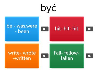 3 forms Irregular verbs 32 verbs Quiz