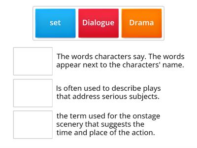 DRAMA- Vocabulary