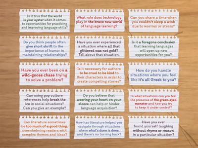 Shakespeare and English Questions