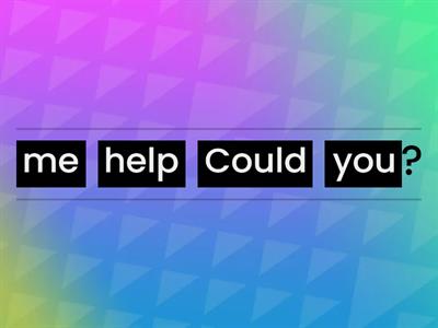 Asking and offering help + replies