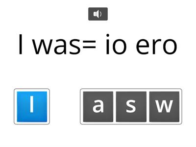 INGLESE (🔊): TO BE SIMPLE PAST FORMA AFFERMATIVA ( WAS/ WERE) - anagramma