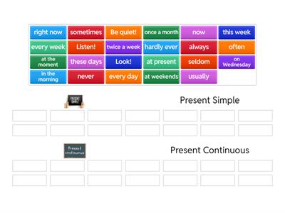 Signal Words. Present Simple vs Present Continuous