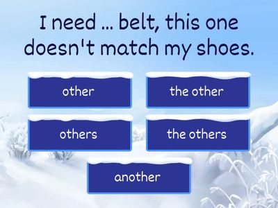 Other / the other / another / others 20 sentences