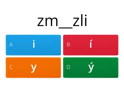 Vybrané slová po M - Pravopisné cvičenie 2