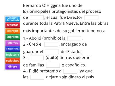 6 - 1 - Cloze O´Higgins