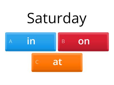 Prepositions of time