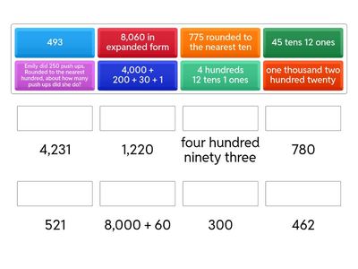 3rd grade- Rounding Matching