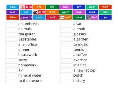 Useful verb phrases