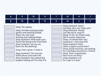 Put in the correct order