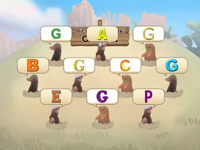 Whack the mole-Letter G 