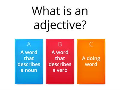 Adjectives lesson plenary