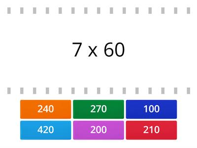 Multiply by multiples of 10