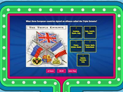 Causes of World War 1 Game Quiz