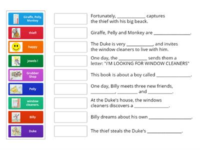 4th grade "The Giraffe, and the Pelly and Me" 