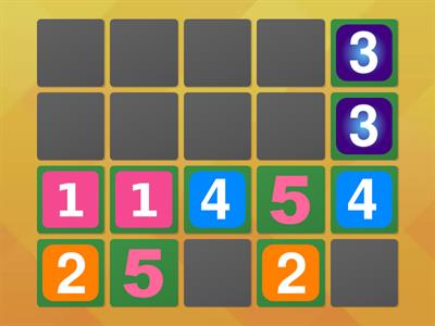 Numbers 1 - 10 memory