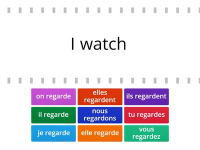  Regular ER verb - regarder