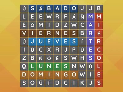 Encuentra los dias de la semana