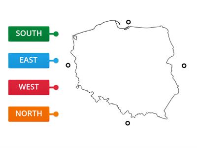 Map of Poland - directions