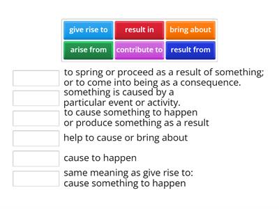 C1.4 GE U 8.2 Cause and effect verbs/phrases