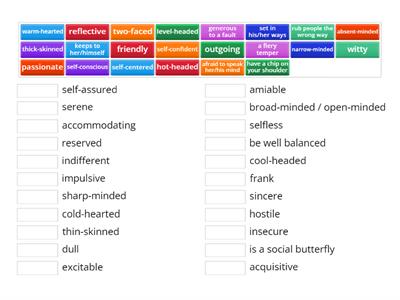 Personality traits (advanced)