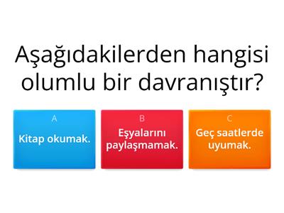 İlkokul öğrencilerinde olumlu davranış oluşturmak 