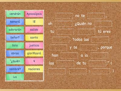 Lección 20 Versículo de Memoria: Secundaria