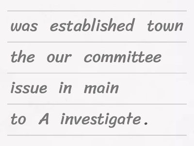 GA4 - unscramble the sentences