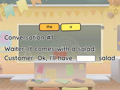 Definite articles "the" - restaurant