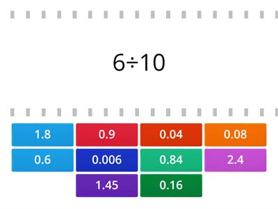 Divide by 10, 100, 1000 Tiles 1