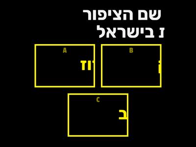 חידון 2 = משפחות בעלי חיים