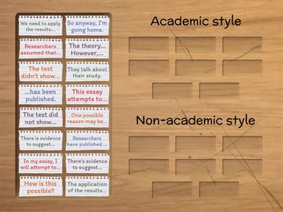 Academic and Non-Academic Writing