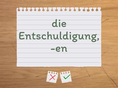 Wortschatzliste A1 - A2 (Nomen)