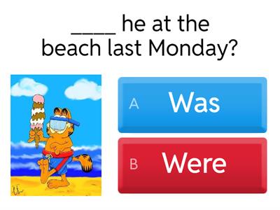  Past Simple "was? \were? " - Garfield