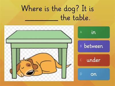 Prepositions of place