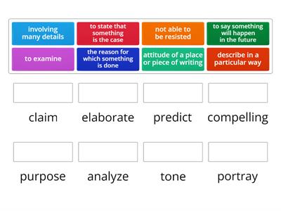 Grade 7 Academic Vocabulary Week of 3/20/23