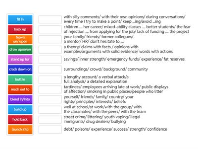 Outcomes Advanced Unit 8 Phrasal Verbs