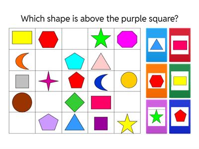 Positional language & 2D shapes - E1/E2 FS Quiz 