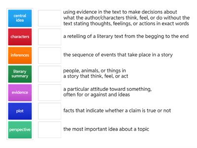 6.LCS.6 - 6.LKID.5 Vocabulary 