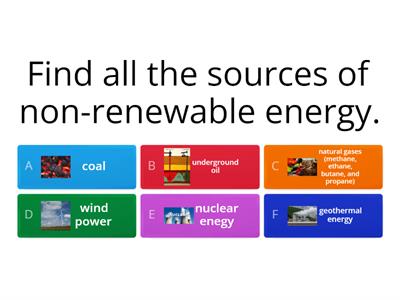 Energy sources