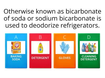 Multiple Choice: Cleaning Materials