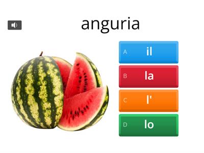 Cosa c'è nel frigo? (articolo determinativo)