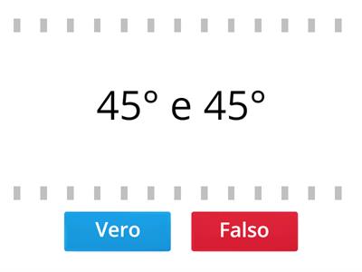 Sono angoli COMPLEMENTARI