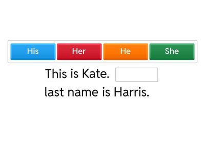 Possessive Adjectives & Subject Pronouns