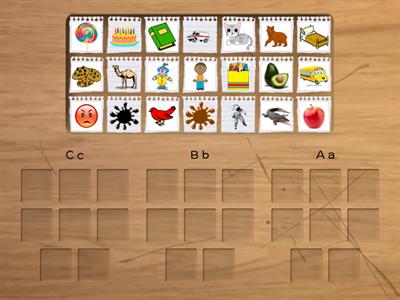 Letters C c , B b ,  A a