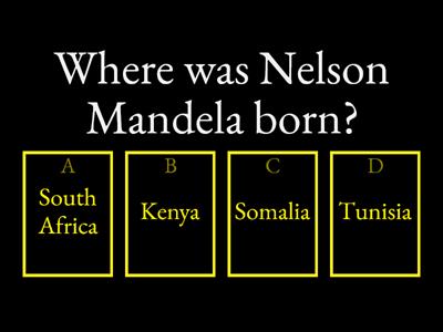 Nelson Mandela Quiz