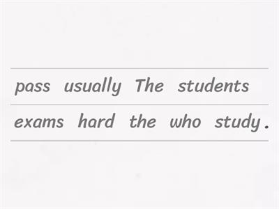 Defining Relative Clauses: Unjumble